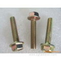 M8 Nuts Bolts Hex Flange Bolt Yellow Trivalent Zinc Bolts